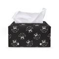 Karate Gi Pattern Print Leather Tissue Box Cover