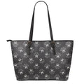 Karate Gi Pattern Print Leather Tote Bag With Zipper