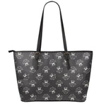 Karate Gi Pattern Print Leather Tote Bag