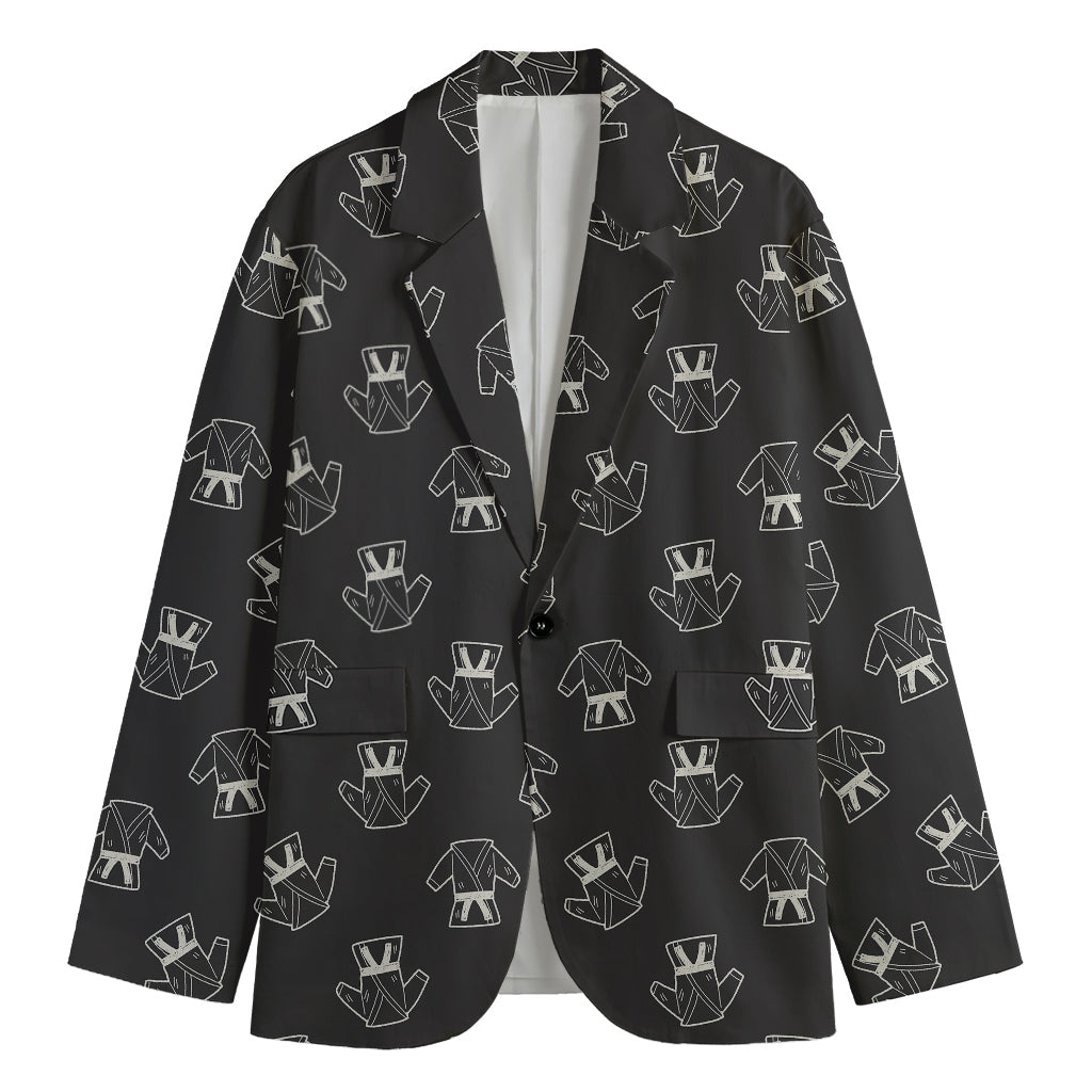 Karate Gi Pattern Print Men's Blazer