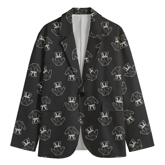 Karate Gi Pattern Print Men's Blazer