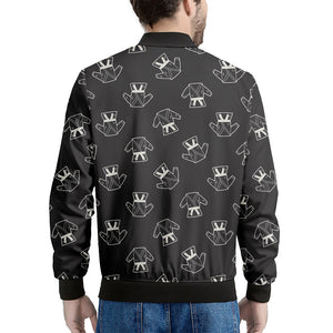 Karate Gi Pattern Print Men's Bomber Jacket