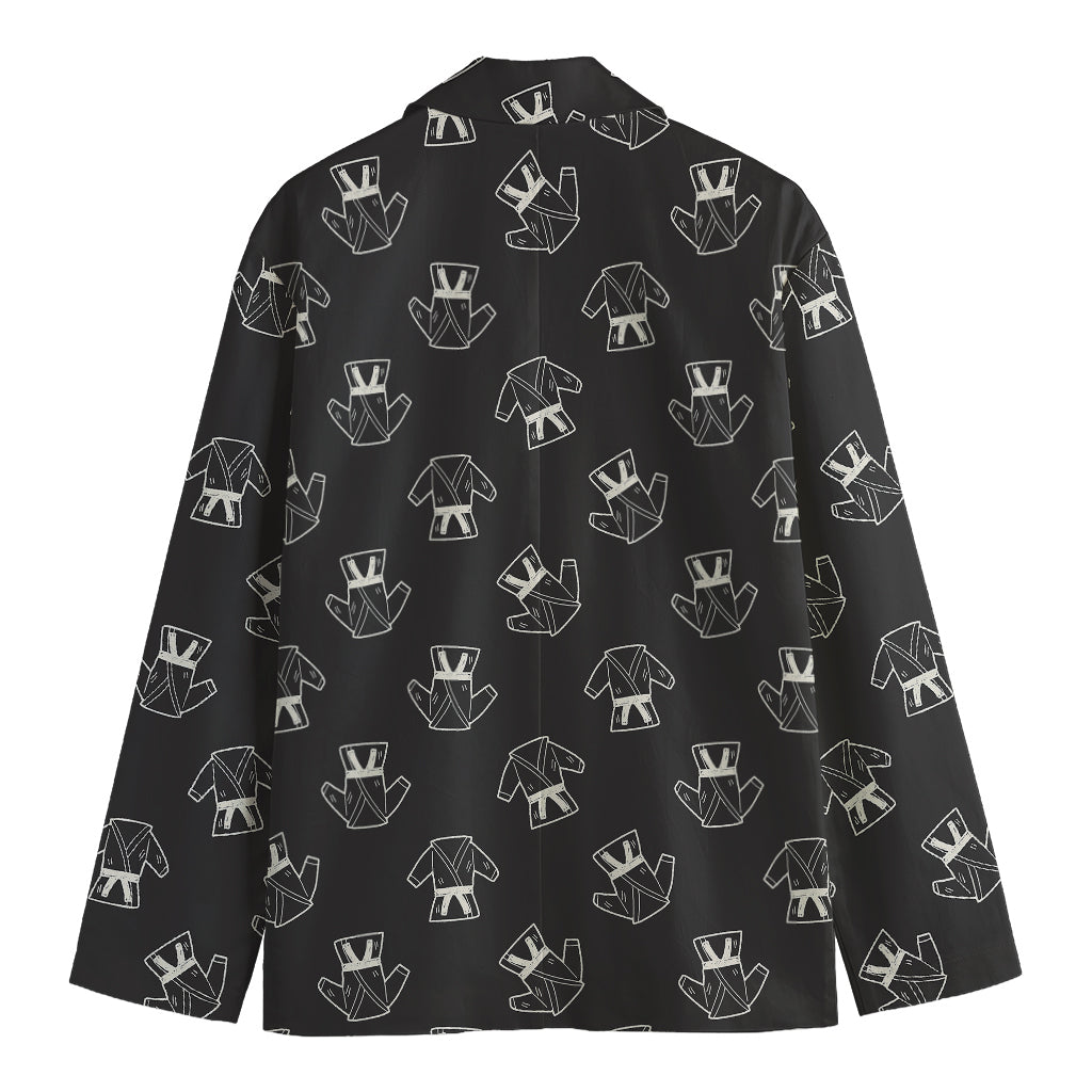 Karate Gi Pattern Print Men's Cotton Blazer