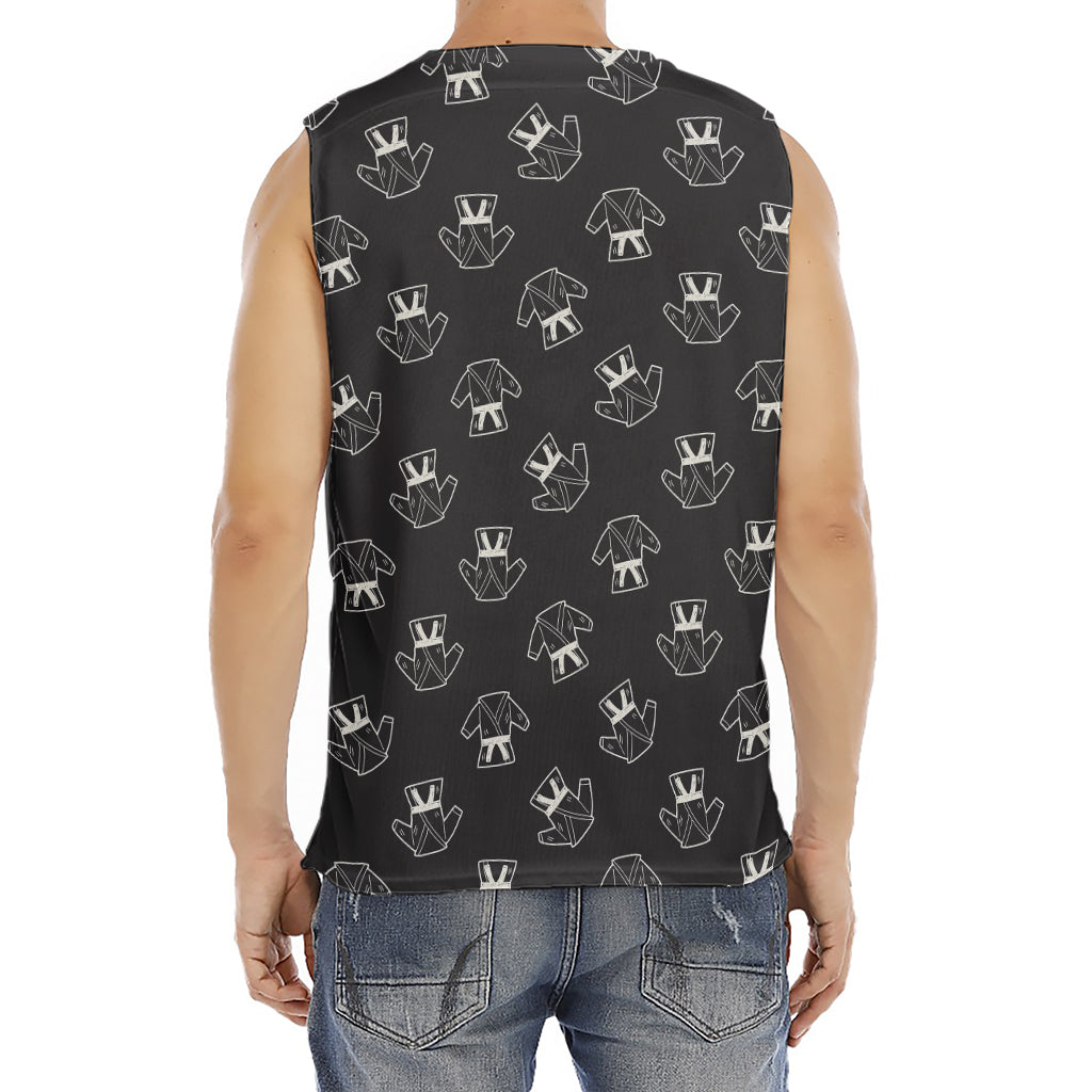 Karate Gi Pattern Print Men's Fitness Tank Top