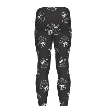Karate Gi Pattern Print Men's leggings