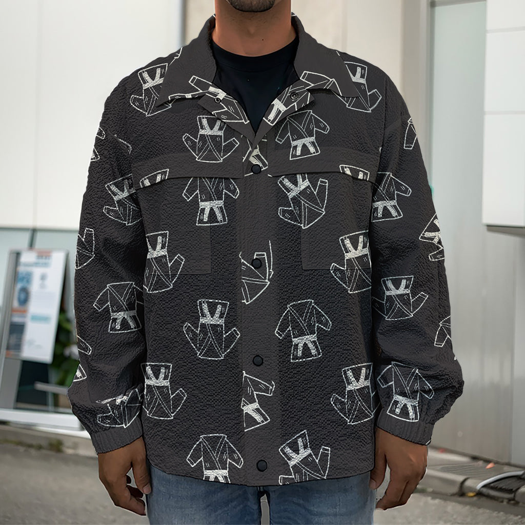Karate Gi Pattern Print Men's Shirt Jacket