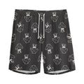 Karate Gi Pattern Print Men's Athletic Shorts