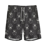 Karate Gi Pattern Print Men's Sports Shorts