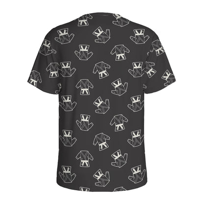 Karate Gi Pattern Print Men's Sports T-Shirt
