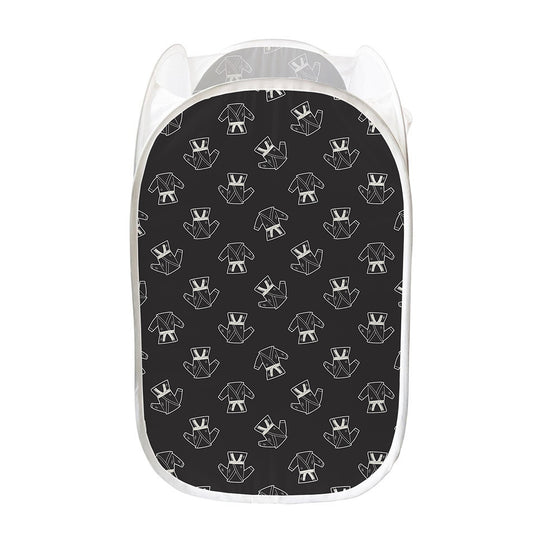 Karate Gi Pattern Print Mesh Laundry Hamper