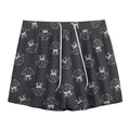 Karate Gi Pattern Print Mesh Shorts