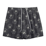 Karate Gi Pattern Print Mesh Shorts