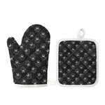 Karate Gi Pattern Print Oven Mitt And Pot Holder Set