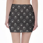 Karate Gi Pattern Print Pencil Mini Skirt