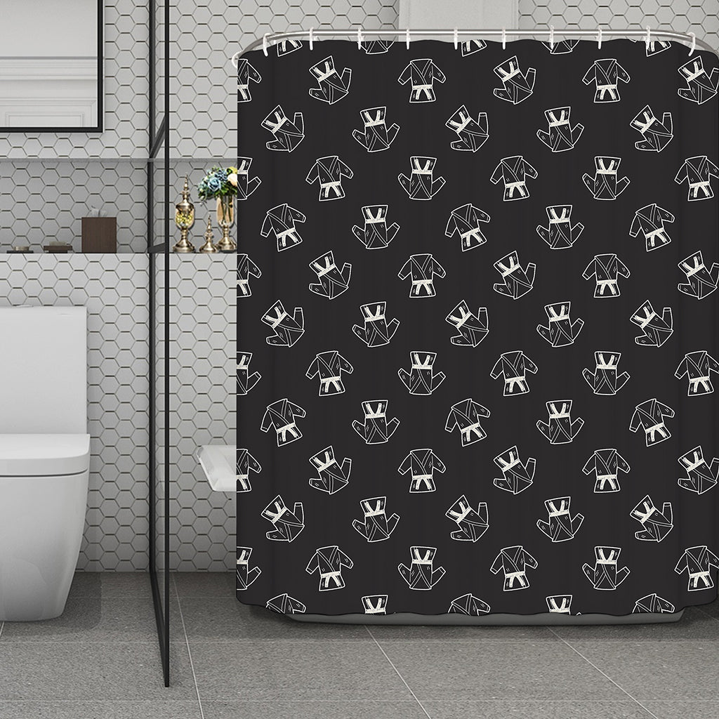Karate Gi Pattern Print Polyester Shower Curtain