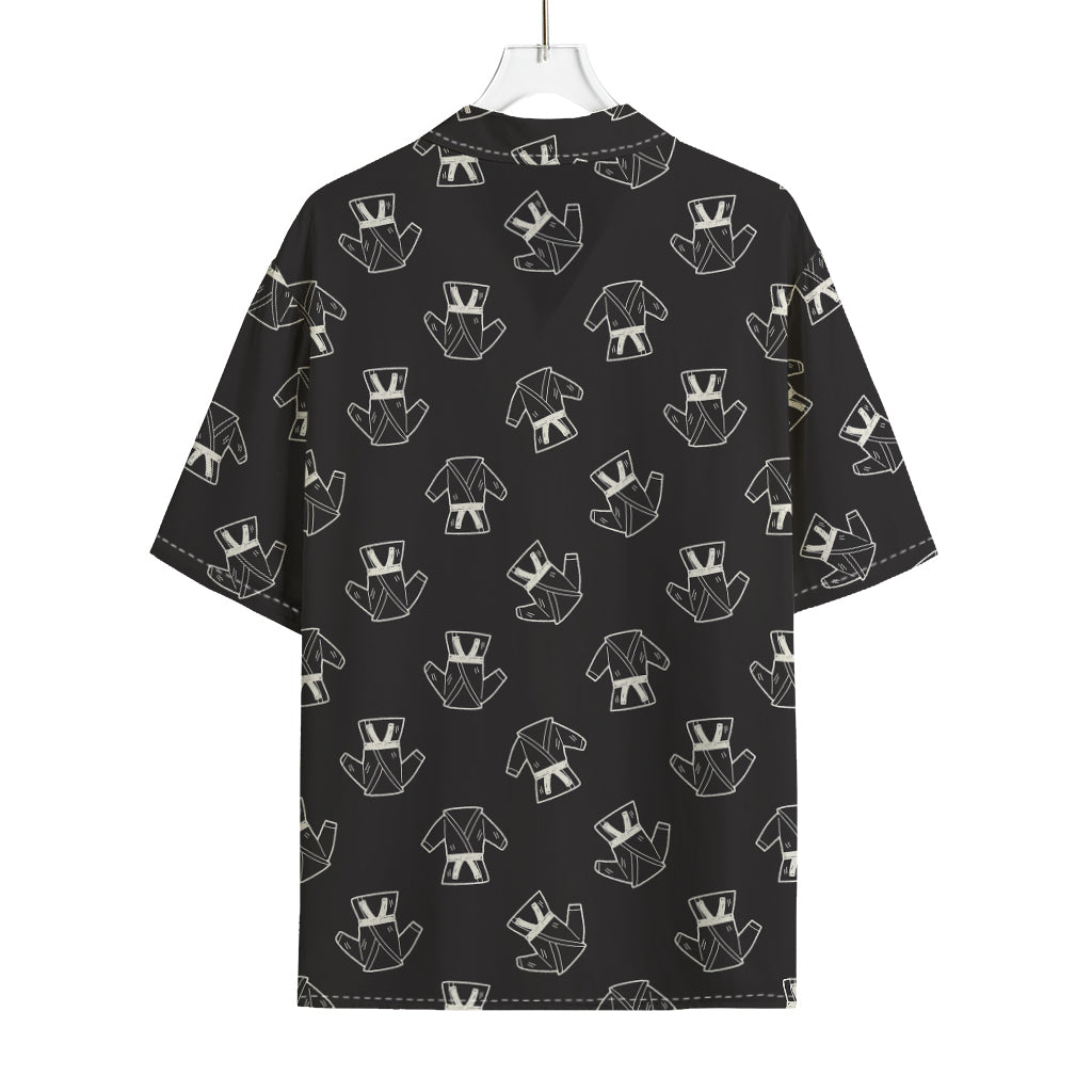 Karate Gi Pattern Print Rayon Hawaiian Shirt