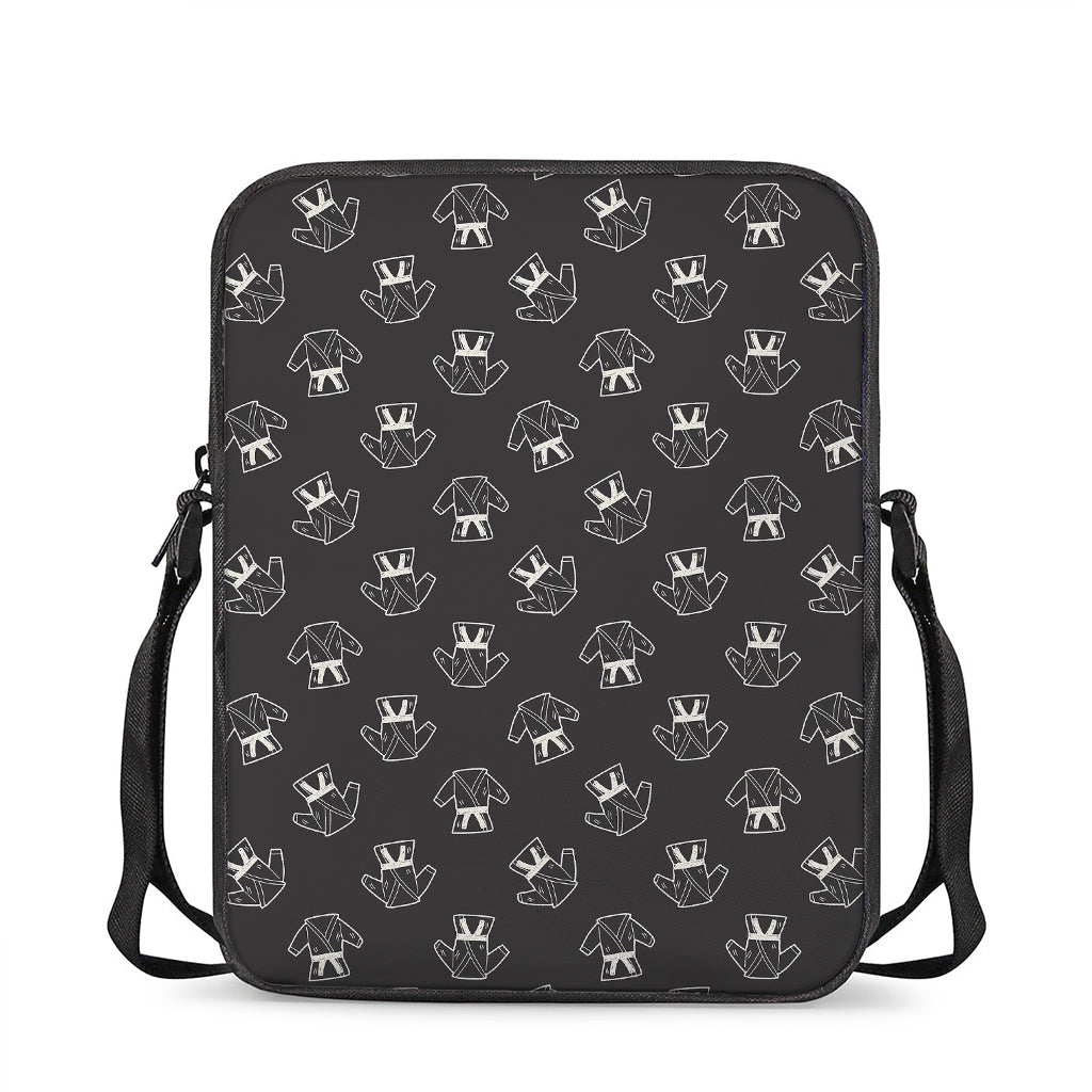 Karate Gi Pattern Print Rectangular Crossbody Bag