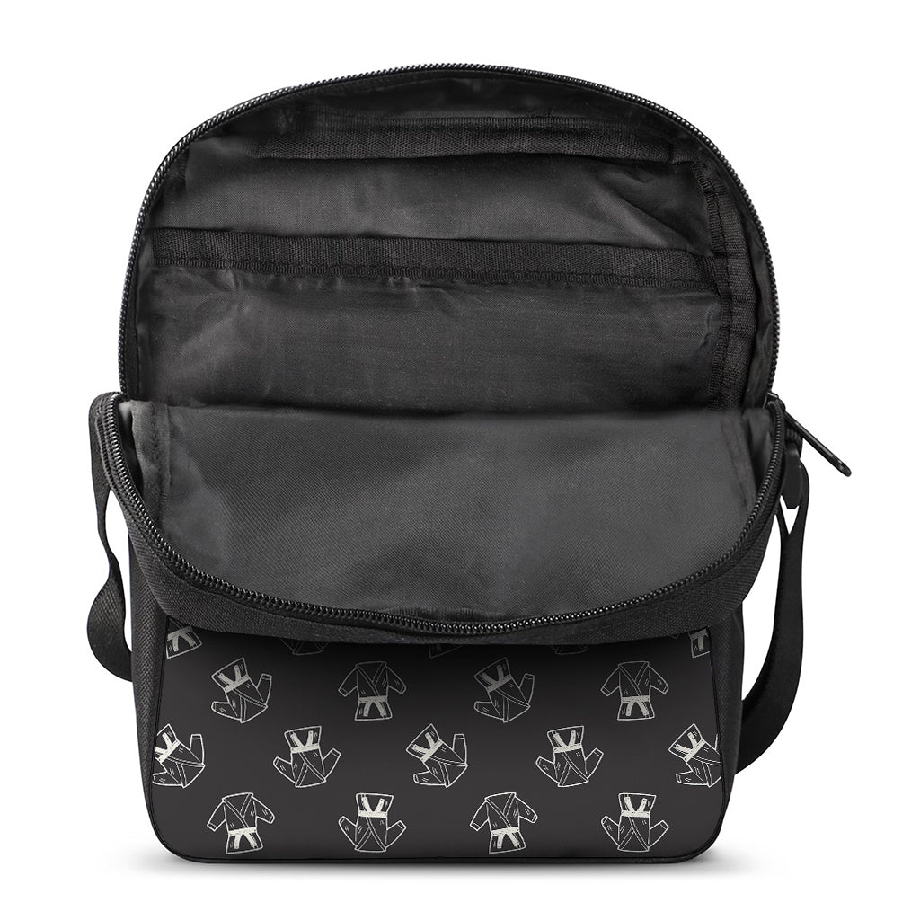 Karate Gi Pattern Print Rectangular Crossbody Bag