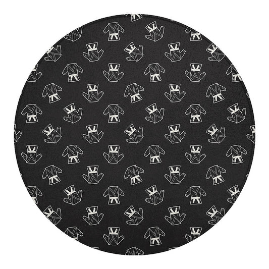 Karate Gi Pattern Print Round Blanket