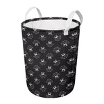Karate Gi Pattern Print Round Laundry Basket