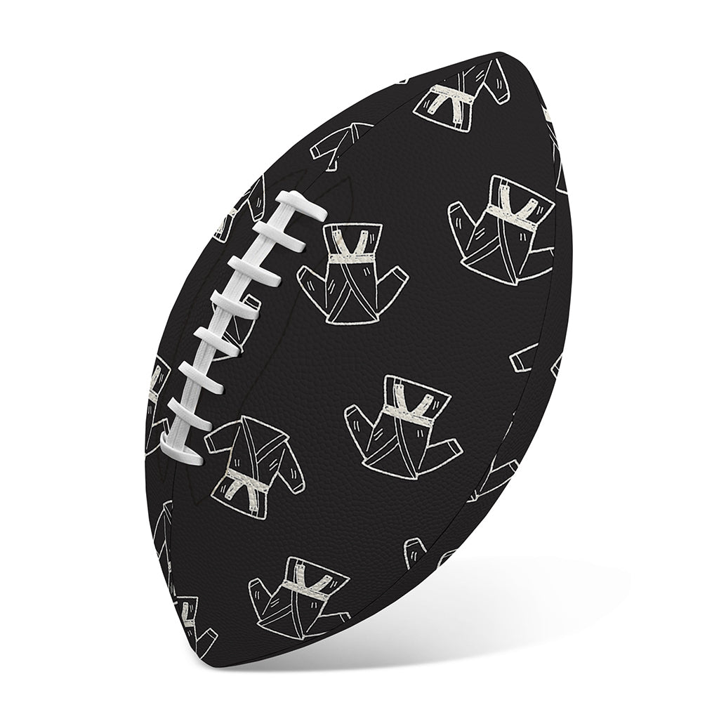 Karate Gi Pattern Print Rugby Ball