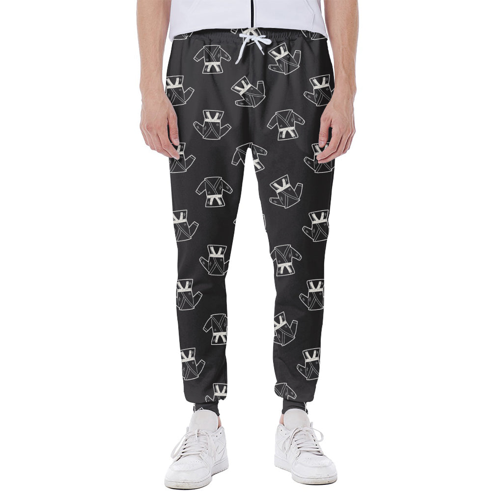 Karate Gi Pattern Print Scuba Joggers
