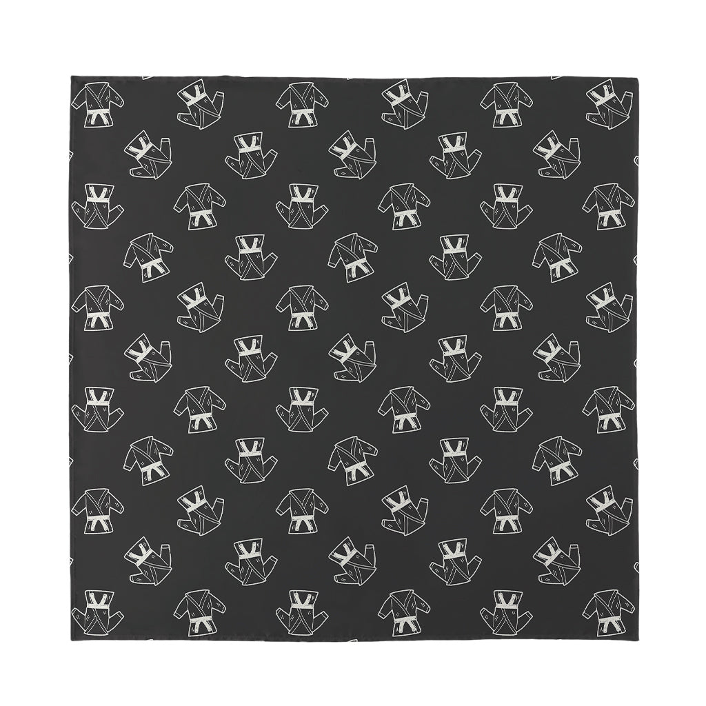 Karate Gi Pattern Print Silk Bandana