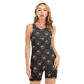 Karate Gi Pattern Print Sleeveless One Piece Swimsuit