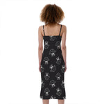 Karate Gi Pattern Print Slim Fit Midi Cami Dress