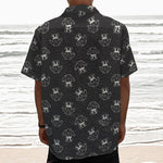 Karate Gi Pattern Print Textured Short Sleeve Shirt