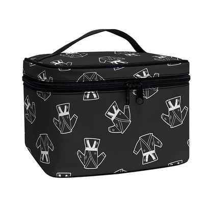 Karate Gi Pattern Print Travel Makeup Bag
