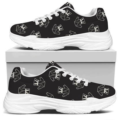 Karate Gi Pattern Print White Chunky Shoes