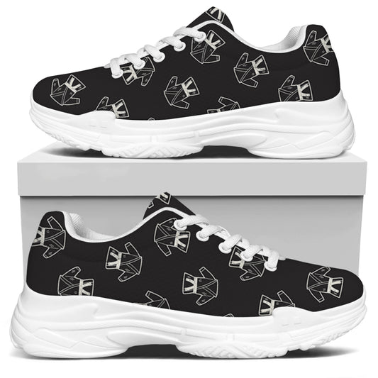 Karate Gi Pattern Print White Chunky Shoes