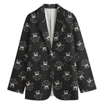 Karate Gi Pattern Print Women's Cotton Blazer