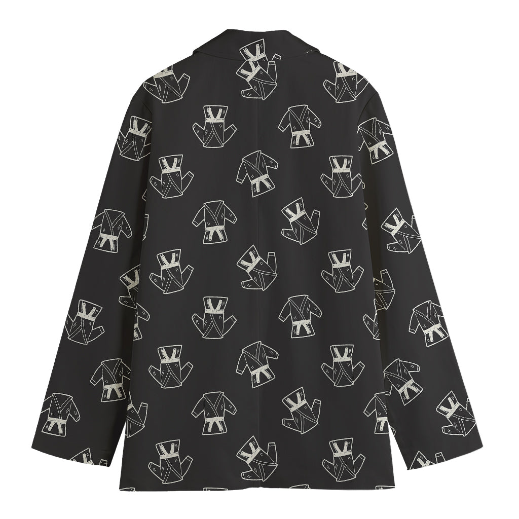 Karate Gi Pattern Print Women's Cotton Blazer