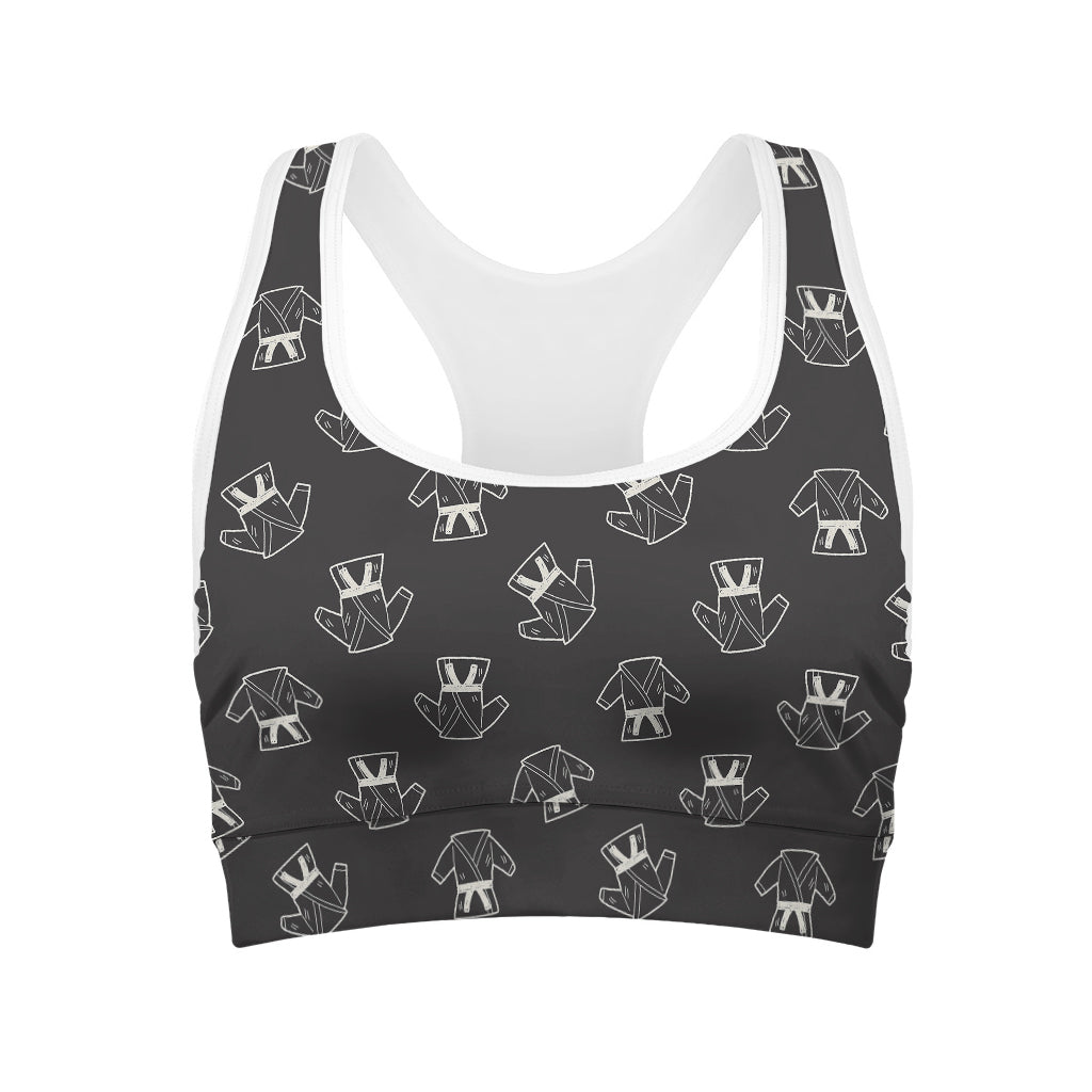 Karate Gi Pattern Print Women's Sports Bra