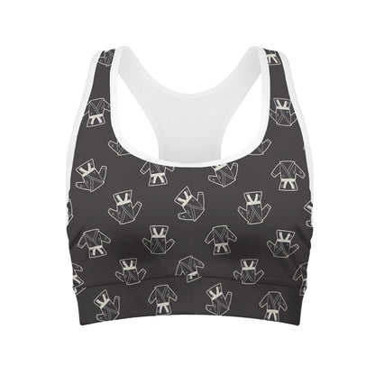 Karate Gi Pattern Print Women's Sports Bra