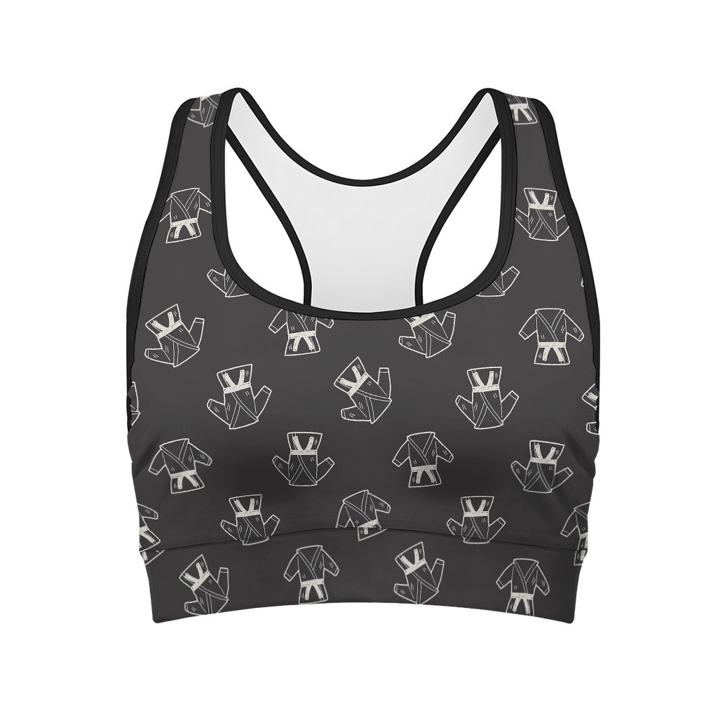 Karate Gi Pattern Print Women's Sports Bra