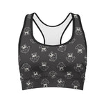 Karate Gi Pattern Print Women's Sports Bra