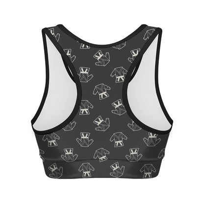 Karate Gi Pattern Print Women's Sports Bra