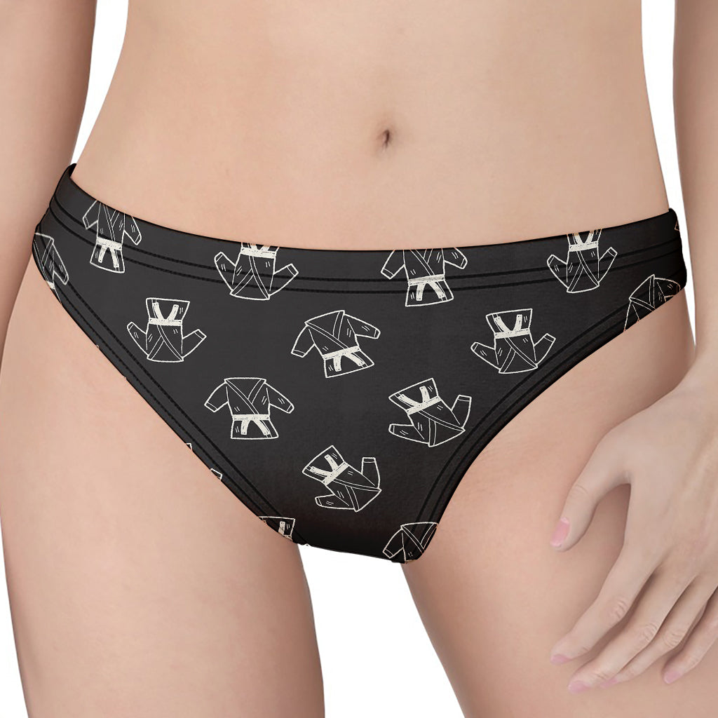 Karate Gi Pattern Print Women's Thong