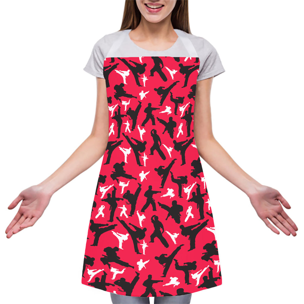 Karate Pattern Print Adjustable Apron