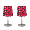 Karate Pattern Print Bar Stool Covers