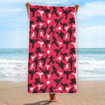 Karate Pattern Print Beach Towel