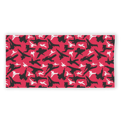 Karate Pattern Print Beach Towel