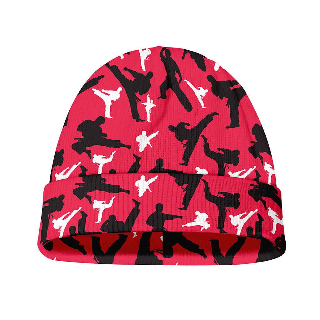 Karate Pattern Print Beanie