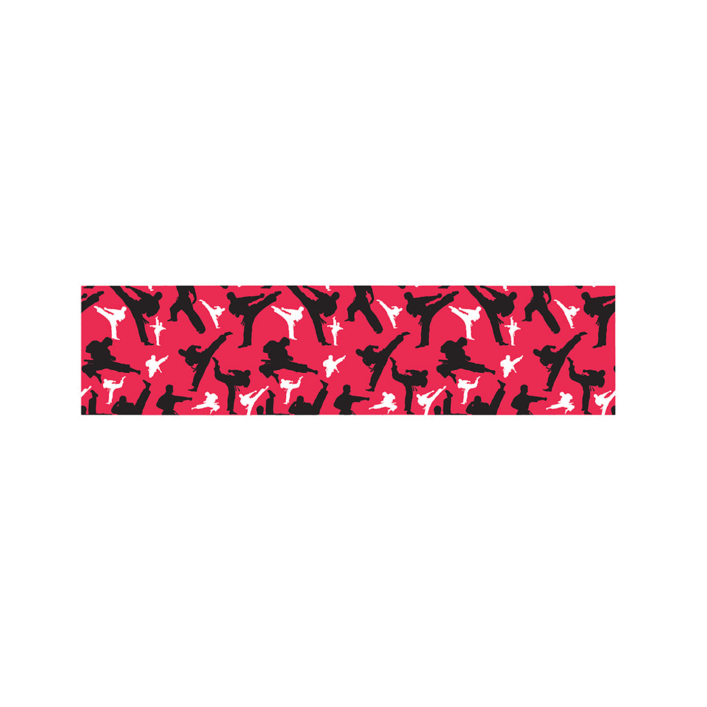 Karate Pattern Print Bed Runner