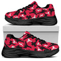 Karate Pattern Print Black Chunky Shoes