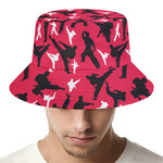 Karate Pattern Print Bucket Hat