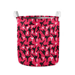 Karate Pattern Print Collapsible Laundry Basket